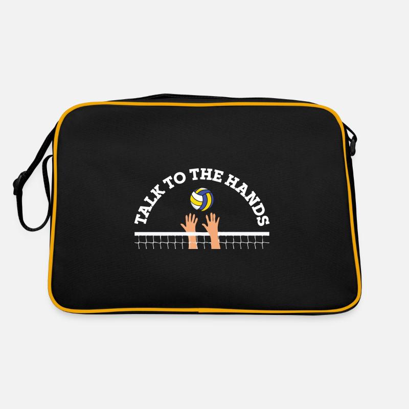 Talk To The Hands Funny Volleyball Player Retro Tasche