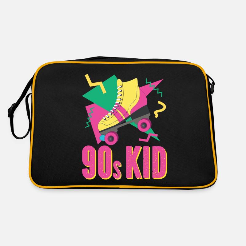 90er Retro mit Rollschuh Retro Tasche