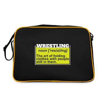 Définition de la lutte Pro Wrestler Fan Wrestling - Sac Retro - noir/or - Dos