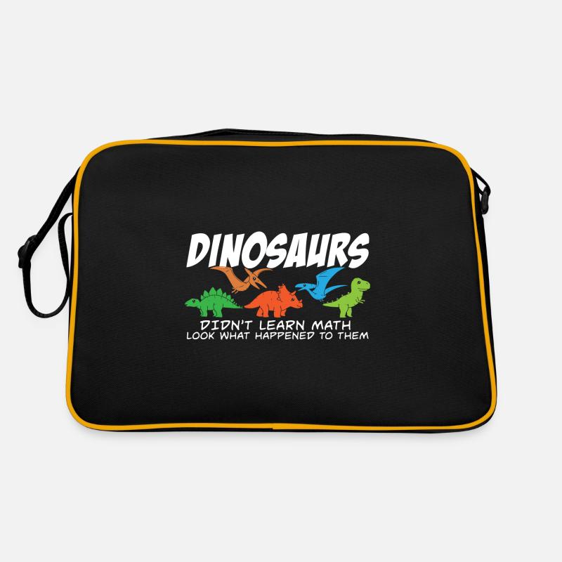 Dinosaurs Didn't Learn Math Funny Mathematics Retro Bag