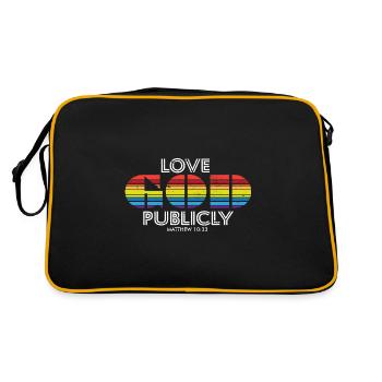 Religieux Chrétiens Amour Dieu Publiquement Jésus - Sac Retro - noir/or - Dos