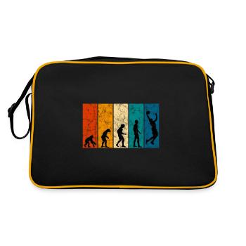 Basketball Basketballer Basketballspieler Retro - Retro Tasche - Schwarz/Gold - Hinten