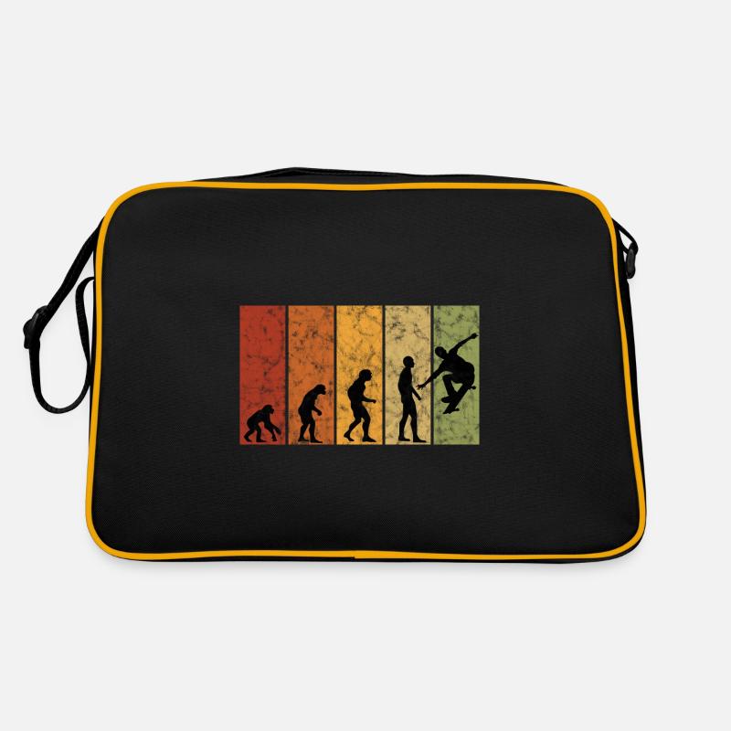 Skateboarder Skateboard Skater Skate Evolution Retro Tasche