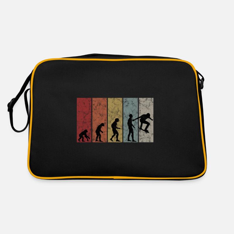 Skateboarder Skateboard Evolution Skate Skateing Retro Tasche