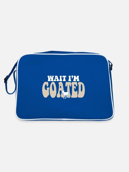 Drôle Internet Meme Goat Joke Wait I’m Goated - Sac Retro - bleu/blanc - Dos