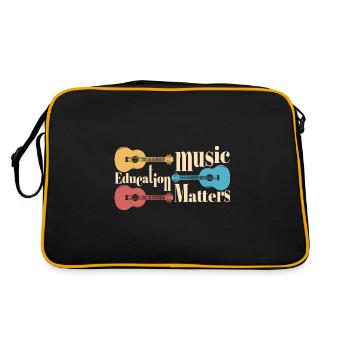 Music Teacher Appreciation Music Education - Retro Bag - black/gold - Back