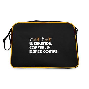 Dance Mom Dancer Dad Weekends Coffee And Dance - Retro Bag - black/gold - Back