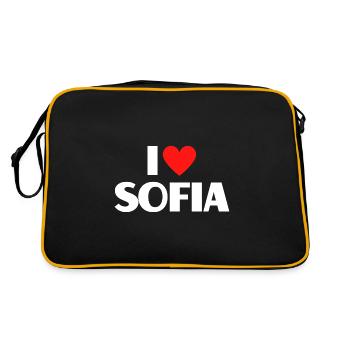 I love Sofia Red Heart Love Fan Gift - Retro Bag - black/gold - Back