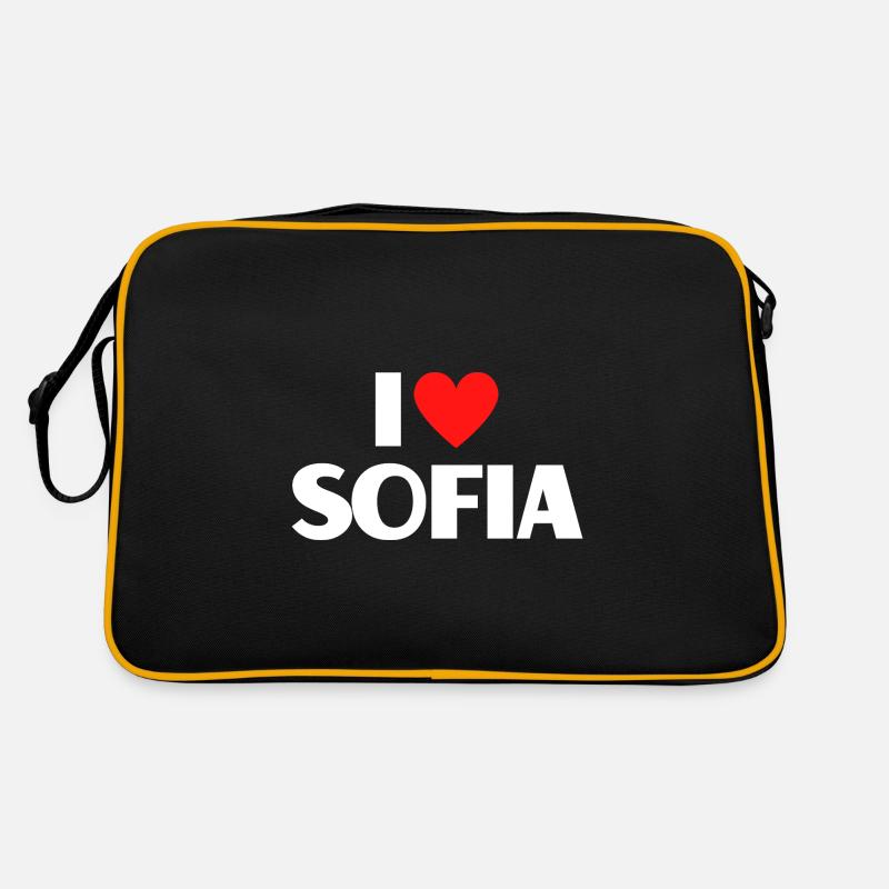 J’aime Sofia Red Heart Love Fan Gift Sac Retro