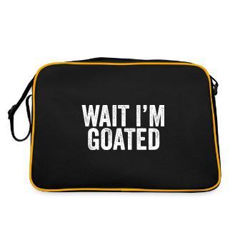 Wait I'm Goated Funny Internet Meme Sports - Retro Bag - black/gold - Back