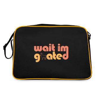 Wait I'm Goated Goat Humor Gamer Life Funny - Retro Bag - black/gold - Back