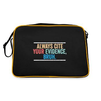 Funny English Teacher Always Cite Your Evidence - Retro Bag - black/gold - Back