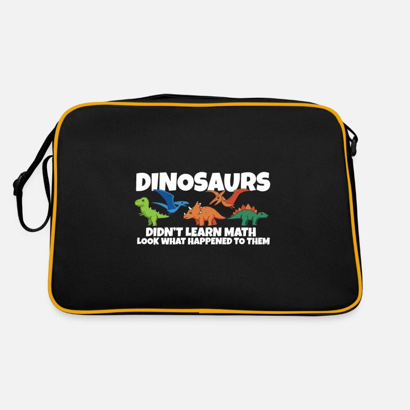 Dinosaurs Didn't Learn Math Funny Mathematics Retro Bag