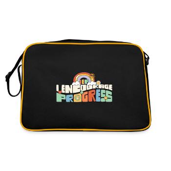 J’encourage le progrès ABA thérapeute accéléré enseignant - Sac Retro - noir/or - Dos