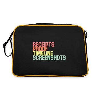 Receipts Timeline Screenshot Witty Retorts Snappy - Sac Retro - noir/or - Dos