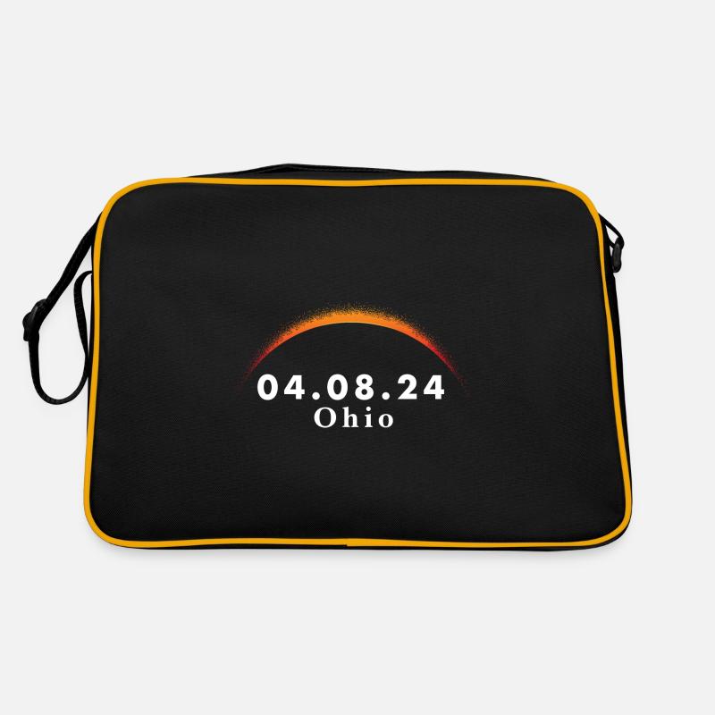 Total Solar Eclipse Path of Totality Ohio April 8 Retro Tasche