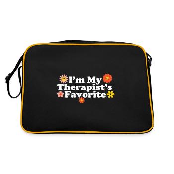 I'm My Therapist's Favorite Funny Psychologist - Retro Bag - black/gold - Back