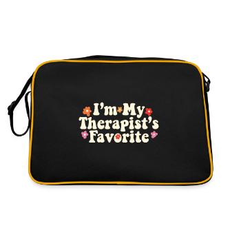 I'm My Therapist's Favorite Mental Wellness - Retro Bag - black/gold - Back
