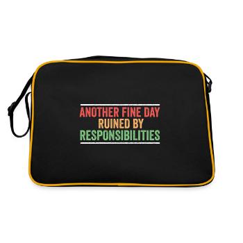 Une autre belle journée gâchée par le sarcasme de la responsabilité - Sac Retro - noir/or - Dos