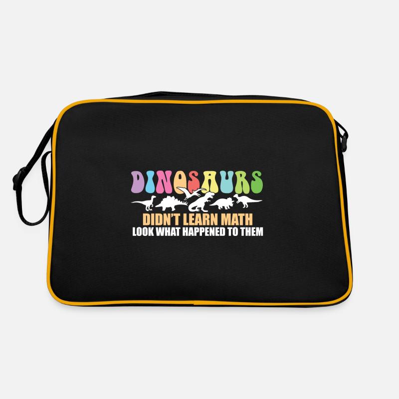 Dinosaurs Didn't Learn Math Funny Mathematics Retro Bag