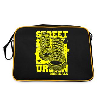 Original Street Sneaker - Retro Tasche - Schwarz/Gold - Hinten