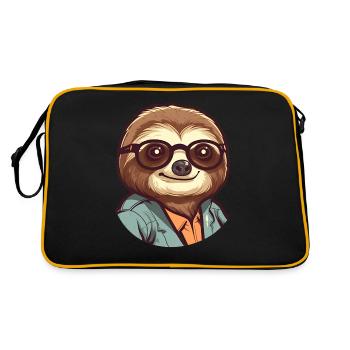 Sloth Geek - Retro Bag - black/gold - Back