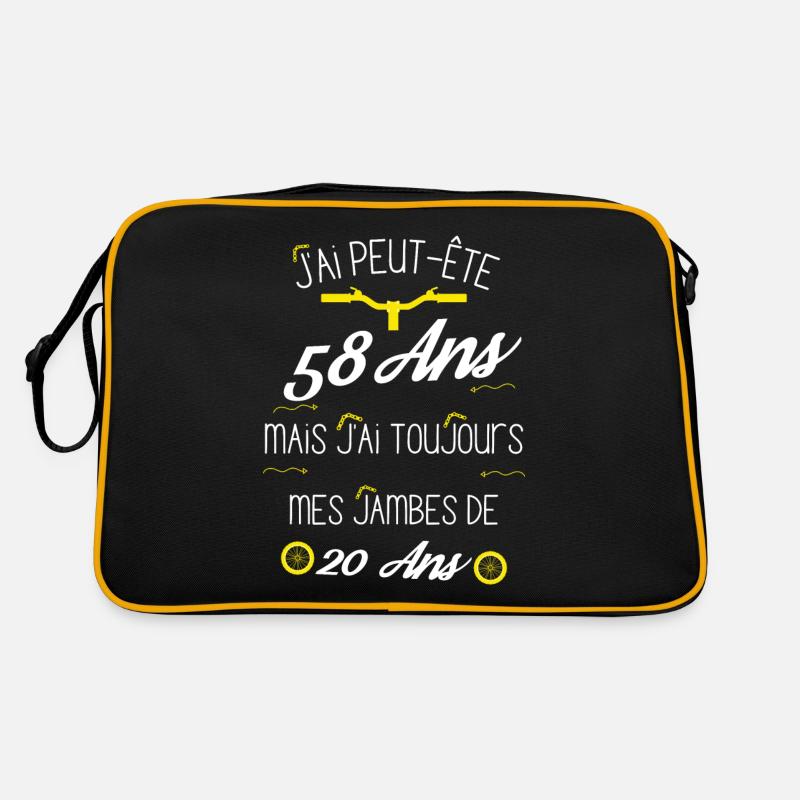 Cadeau 58 ans cycliste encore des jambes de 20 ans Sac Retro