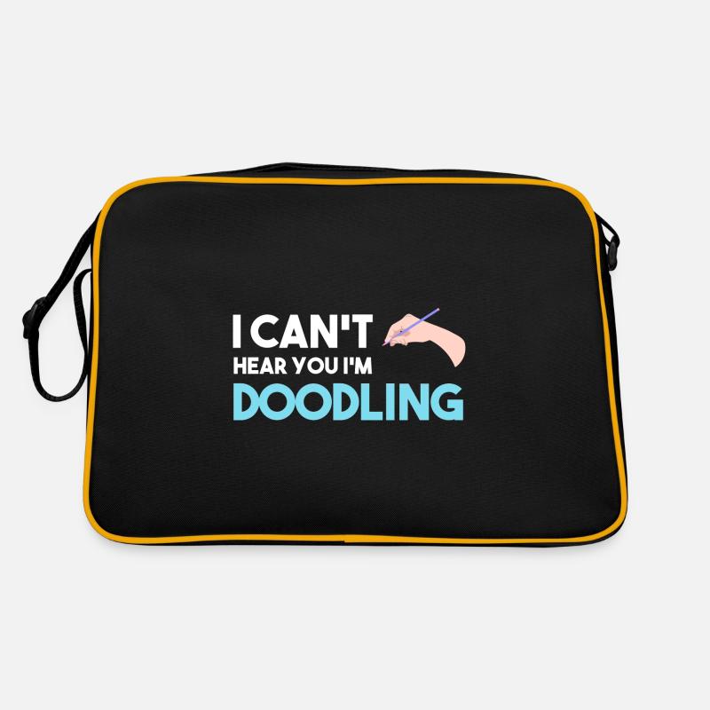 I Can't Hear You I'm Doodling Zeichner Retro Tasche