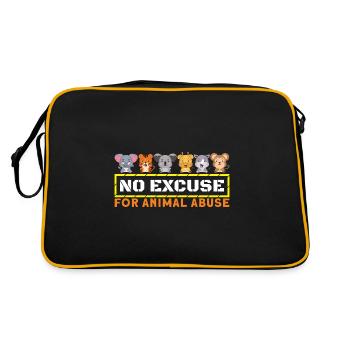 Aucune excuse pour la maltraitance animale Végétarien végétalien - Sac Retro - noir/or - Dos