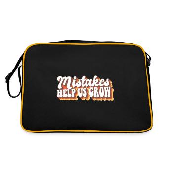 Mistakes Help Us Grow Student Teacher - Retro Bag - black/gold - Back
