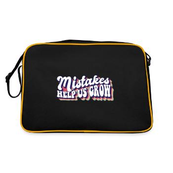 Mistakes Help Us Grow Teacher Student Teaching - Retro Bag - black/gold - Back