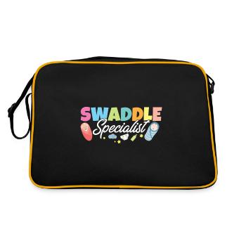 Swaddle Specialist Postpartum Labor And Delivery - Retro Tasche - Schwarz/Gold - Hinten
