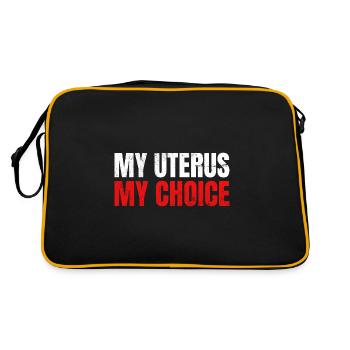 My Uterus My Choice Abortion Feminism - Retro Bag - black/gold - Back