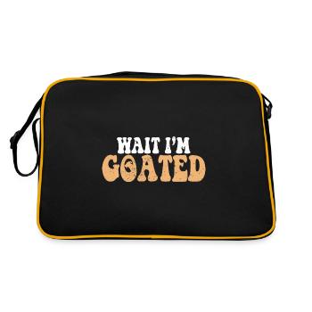 Funny Internet Meme Wait I'm Goated Sports - Retro Bag - black/gold - Back