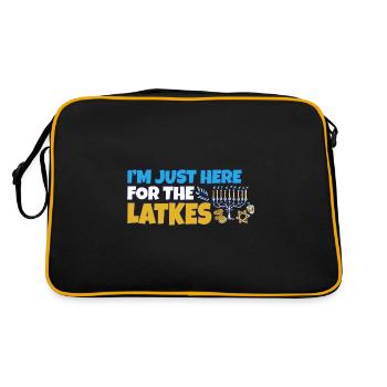 Jewish Costume I'm Just Here for the Latkes Happy - Retro Bag - black/gold - Back