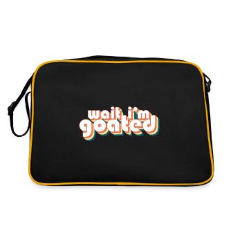 Goat Joke Wait I'm Goated Gamer Life Funny - Retro Bag - black/gold - Back