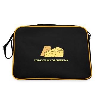 You Gotta Pay The Cheese Tax Auditor - Retro Tasche - Schwarz/Gold - Hinten