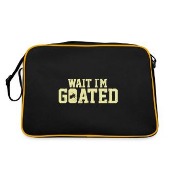 Gamer Life Wait I'm Goated Funny Internet Meme - Retro Bag - black/gold - Back