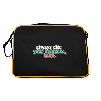 Funny English Teacher Always Cite Your Evidence - Retro Bag - black/gold - Back