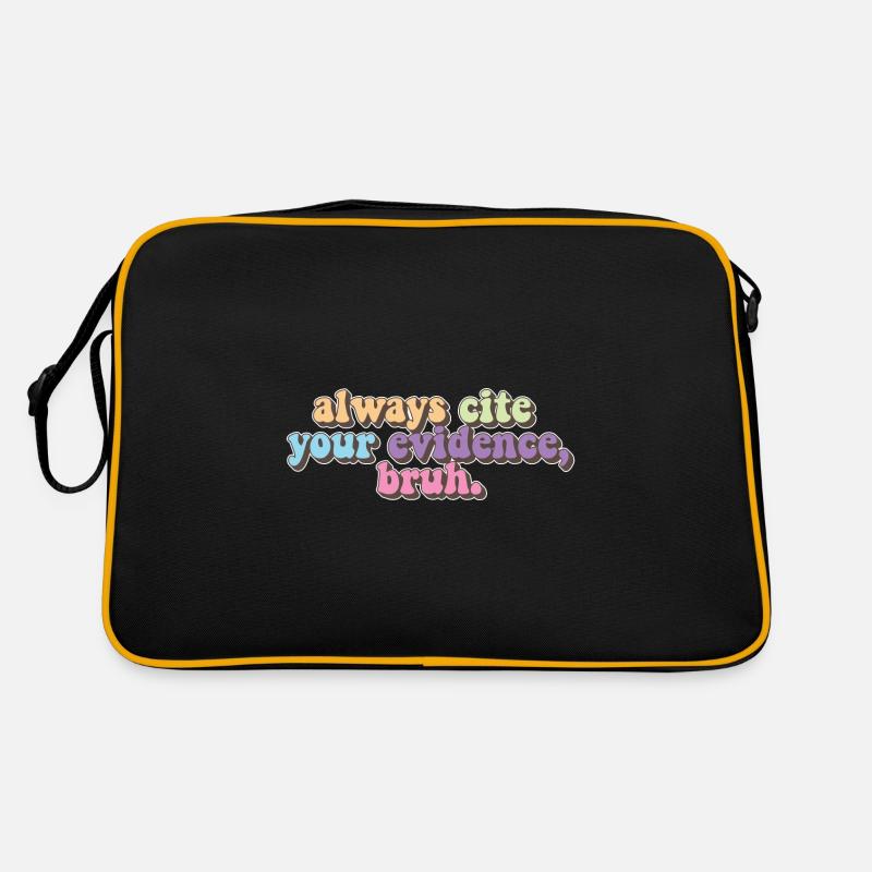 Always Cite Your Evidence Bruh Funny English Retro Tasche