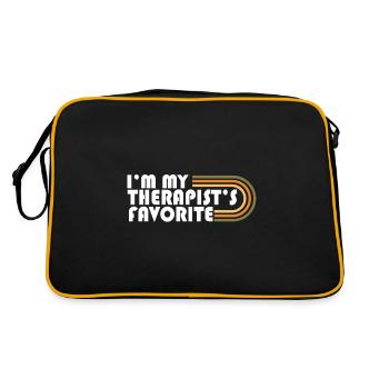 I'm My Therapist's Favorite Mental Wellness - Retro Bag - black/gold - Back