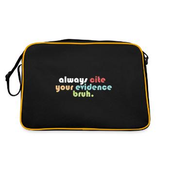 Funny English Teacher BSED Always Cite Your - Retro Bag - black/gold - Back