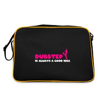Dubstep-Liebhaber Dubstep-Künstler - Retro Tasche - Schwarz/Gold - Hinten