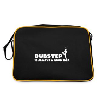 Dubstep-Liebhaber Dubstep-Künstler - Retro Tasche - Schwarz/Gold - Hinten