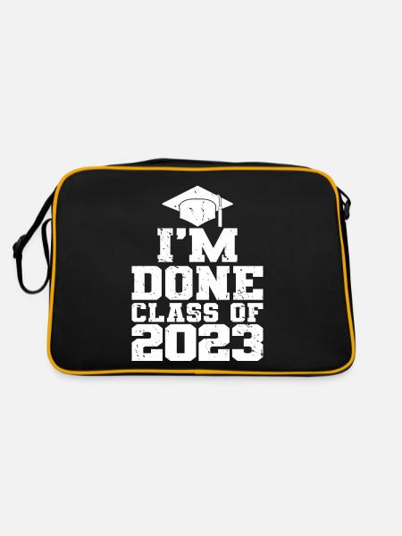 J’ai terminé le cadeau de la fête de fin d’études de la classe 2023 - Sac Retro - noir/or - Dos