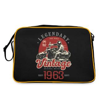 1963 anniversary motorcycle biker vintage 60 years - Retro Bag - black/gold - Back