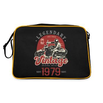 1979 Anniversary Motorcycle Biker Vintage Years - Retro Bag - black/gold - Back