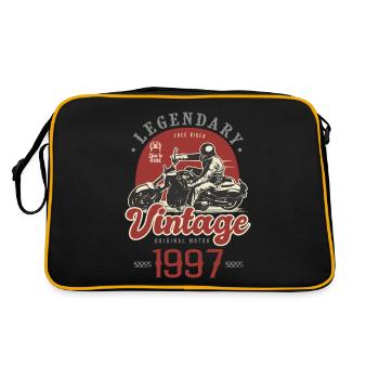 1997 anniversary motorcycle biker vintage years - Retro Bag - black/gold - Back