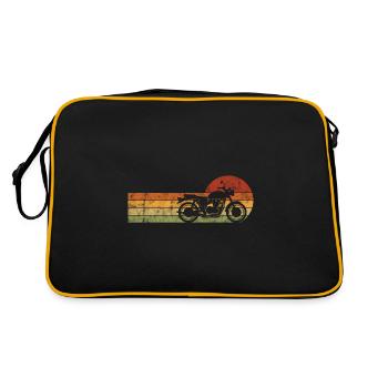 Biker Retro Chopper Bobber Motorcyclist Motorcycle - Retro Bag - black/gold - Back