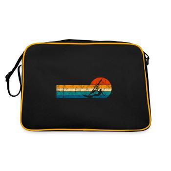 Windsurfing Windsurfer Surfen Windsurfen Retro - Retro Tasche - Schwarz/Gold - Hinten